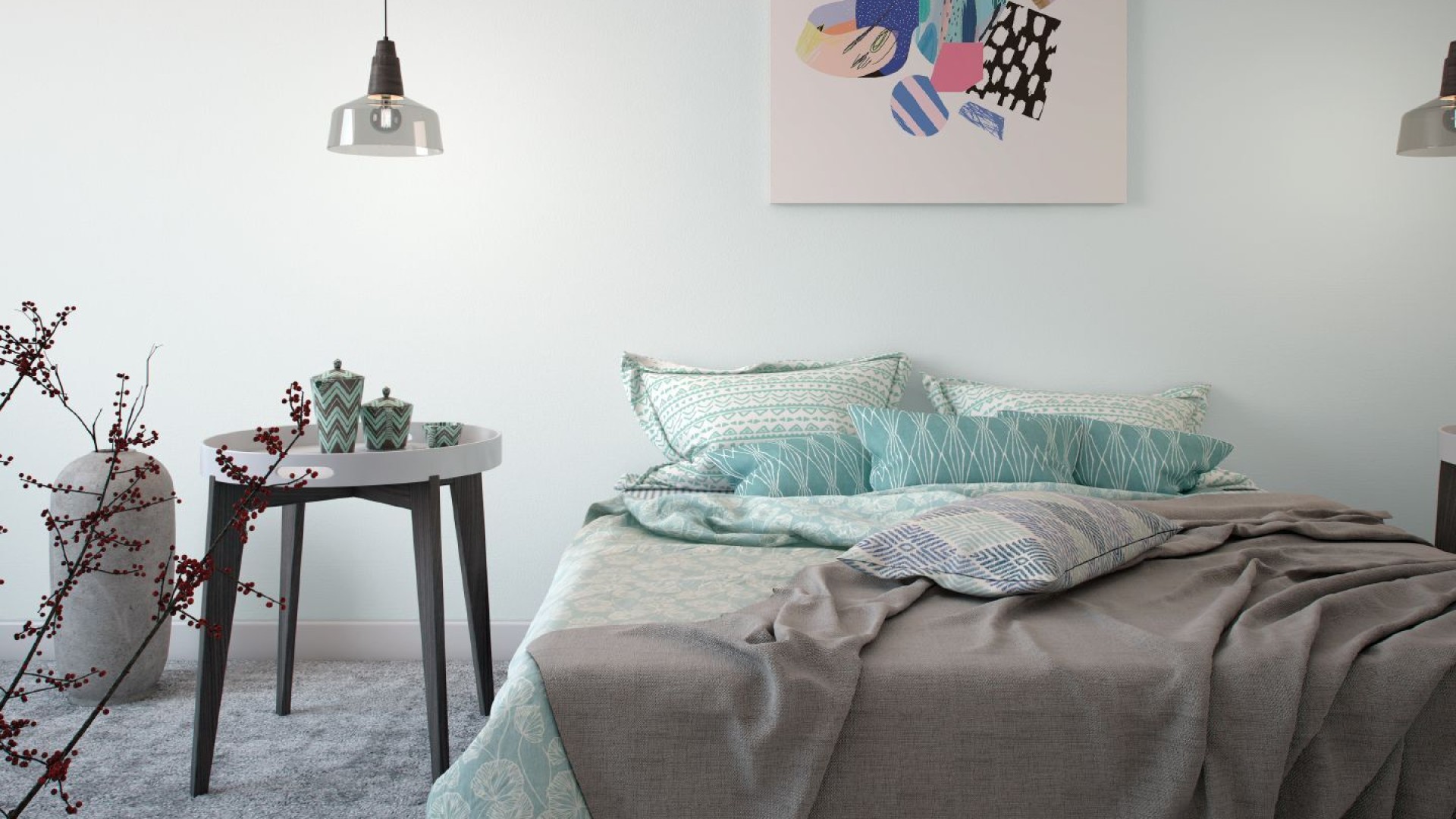 Nowoczesne kolory sypialni w stylu skandynawskim