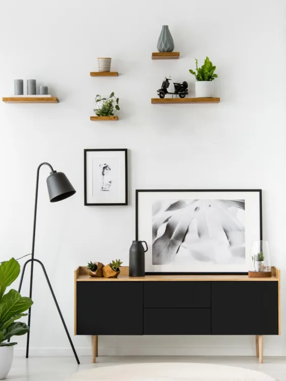 Komoda w salonie pomalowana odcieniem Black z kolekcji Beckers Designer Universal