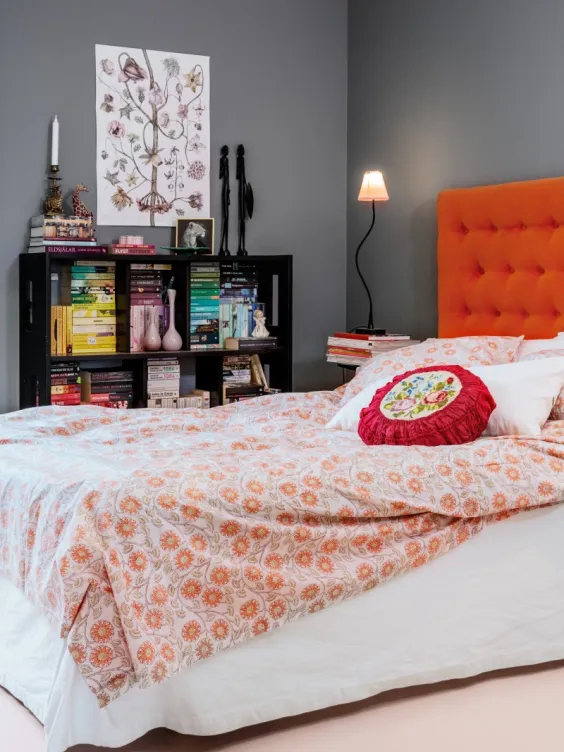 Ściana w sypialni pomalowana odcieniem Perfect z kolekcji Beckers Designer Colour