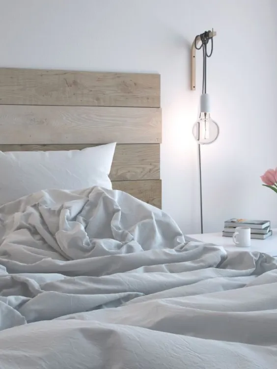 Ściana w sypialni pomalowana produktem Beckers Designer White w odcieniu White