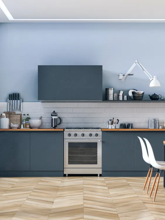 Odcien Sea Breeze z linii Beckers Designer Kitchen & Bathroom 