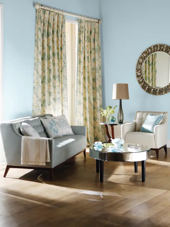 Ściana pomalowana kolorem Calm Sea z linii Beckers It's Simple