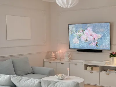 Ściana pomalowana kolorem Cotton Candy z Beckers Designer Colour