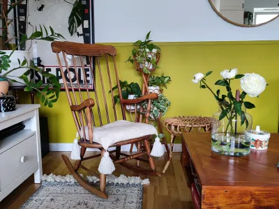 Ściana pomalowana kolorem Wasabi z Beckers Designer Colour