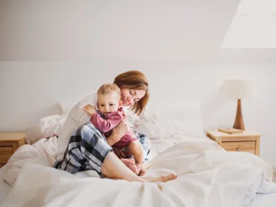 Ściana pomalowana kolorem Cotton Candy z Beckers Designer Colour