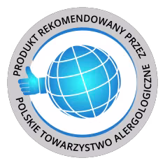 Rekomendacja PTA to oznaczenie potwierdzające, że produkt spełnia wysokie standardy jakości i bezpieczeństwa określone przez Polskie Towarzystwo Alergologiczne. Produkt jest przyjazny dla osób z alergiami, został przebadany oraz zatwierdzony przez ekspertów.