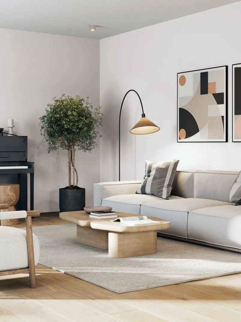  Ściana pomalowana kolorem Milk Coffee z linii Beckers Designer Collection
