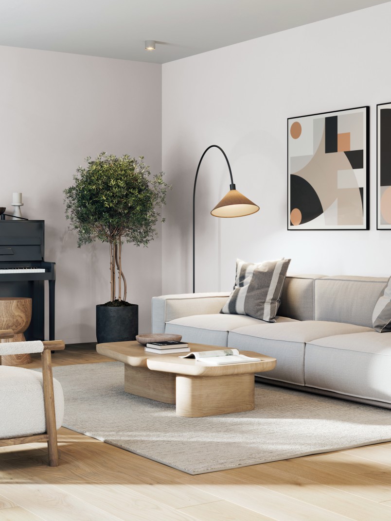 Ściana pomalowana kolorem Milk Coffee z linii Beckers Designer Collection