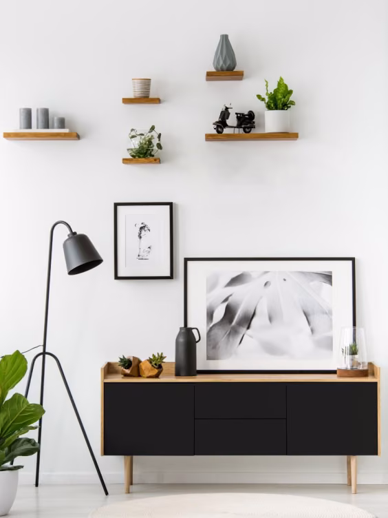 Komoda w salonie pomalowana odcieniem Black z kolekcji Beckers Designer Universal