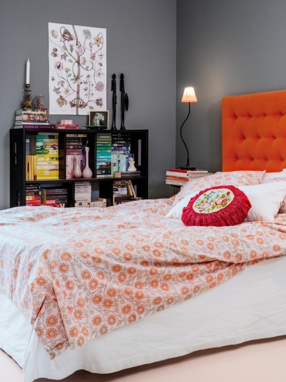 Ściana w sypialni pomalowana odcieniem Perfect z kolekcji Beckers Designer Colour