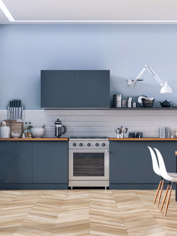 Odcien Sea Breeze z linii Beckers Designer Kitchen & Bathroom 