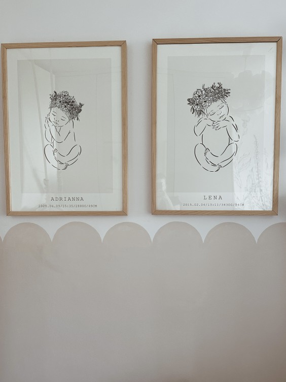 Ściana pomalowana odcieniem Hope oraz White z linii Beckers Designer Collection - detal