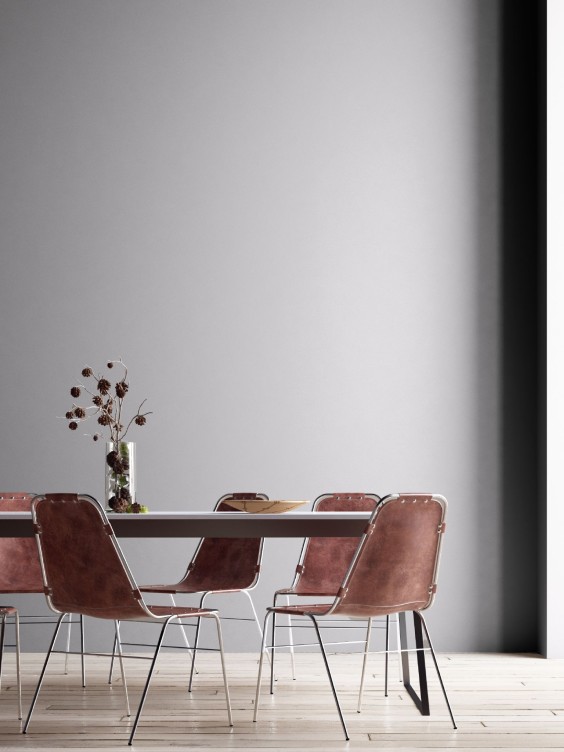 Ściana w jadalni pomalowana kolorem Pure Elegance z linii Beckers Designer Colour