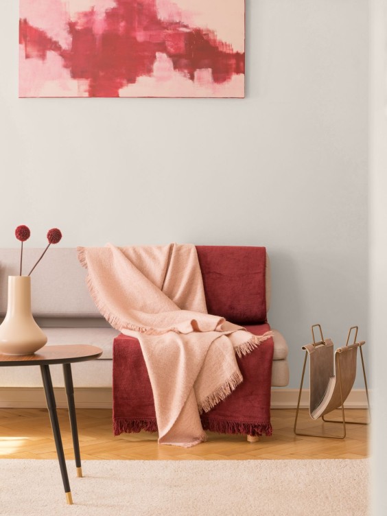 Ściana pomalowana kolorem Cotton Candy z Beckers Designer Colour