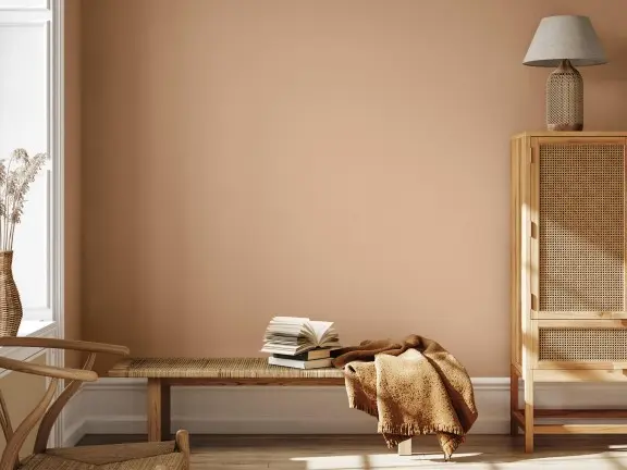 Ściana pomalowana odcieniem Almond Beckers Designer Colour