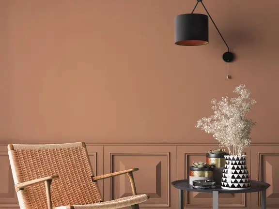 Ściana pomalowana odcieniem Brownie Beckers Designer Colour