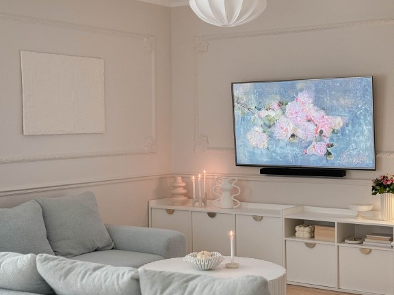 Ściana pomalowana kolorem Cotton Candy z Beckers Designer Colour