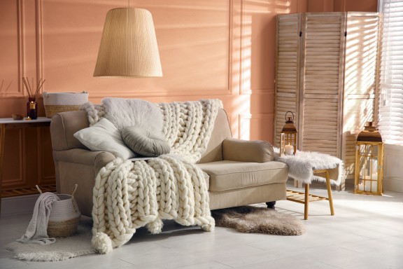 Ściana pomalowana kolorem Ruddy z linii Beckers Designer Collection