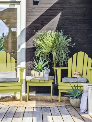 zielone meble ogrodowe