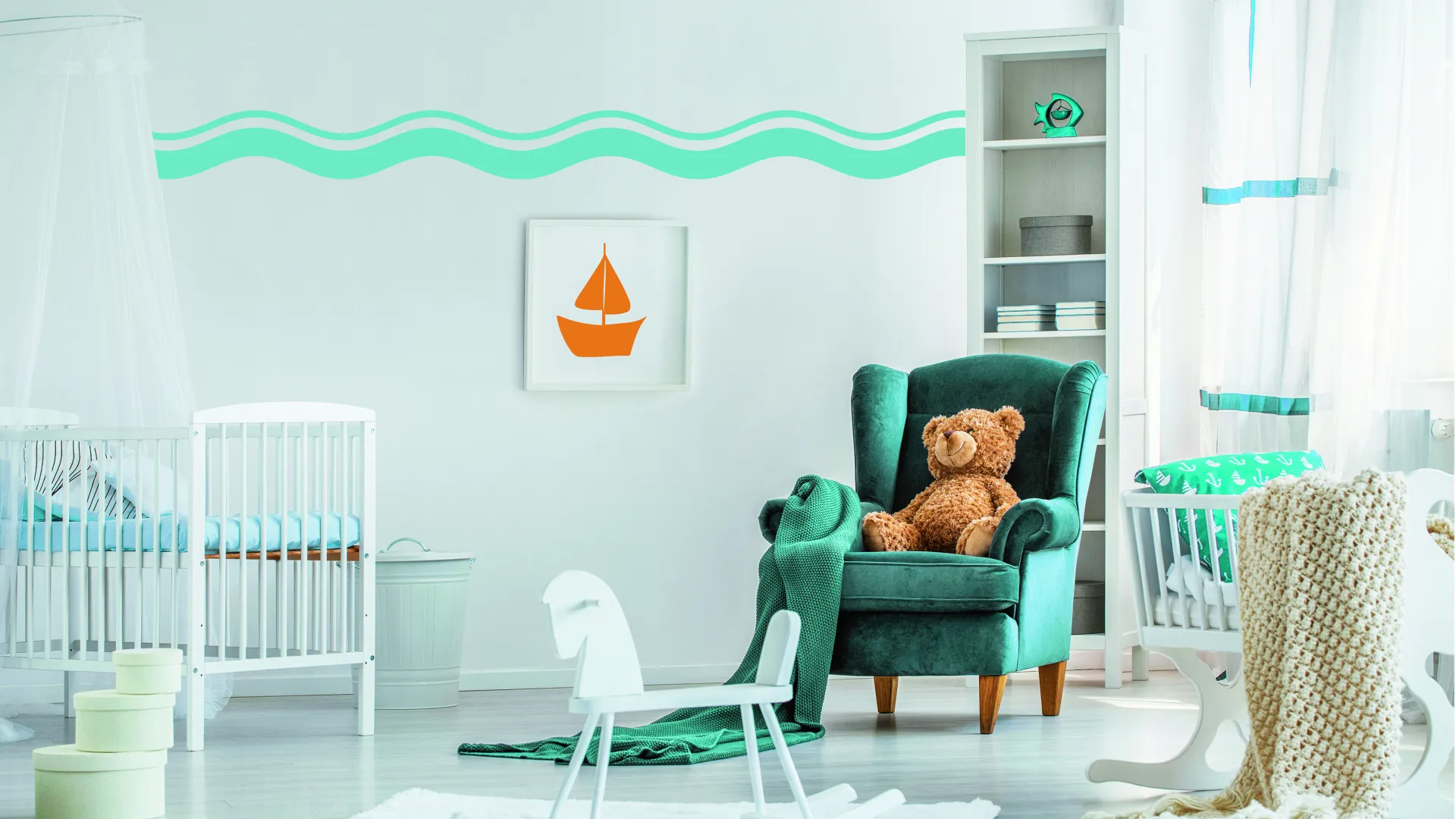 dziecięcy pokój z morskim akcentem