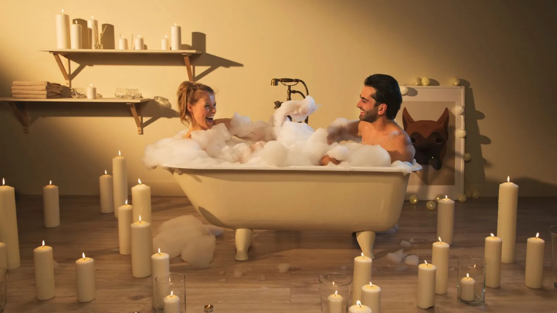 Ciepłe kolory w łazience