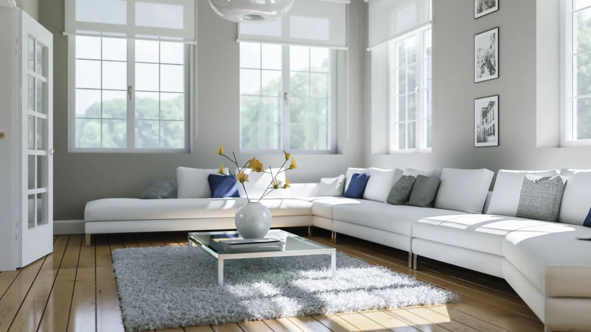 Salon w szarościach