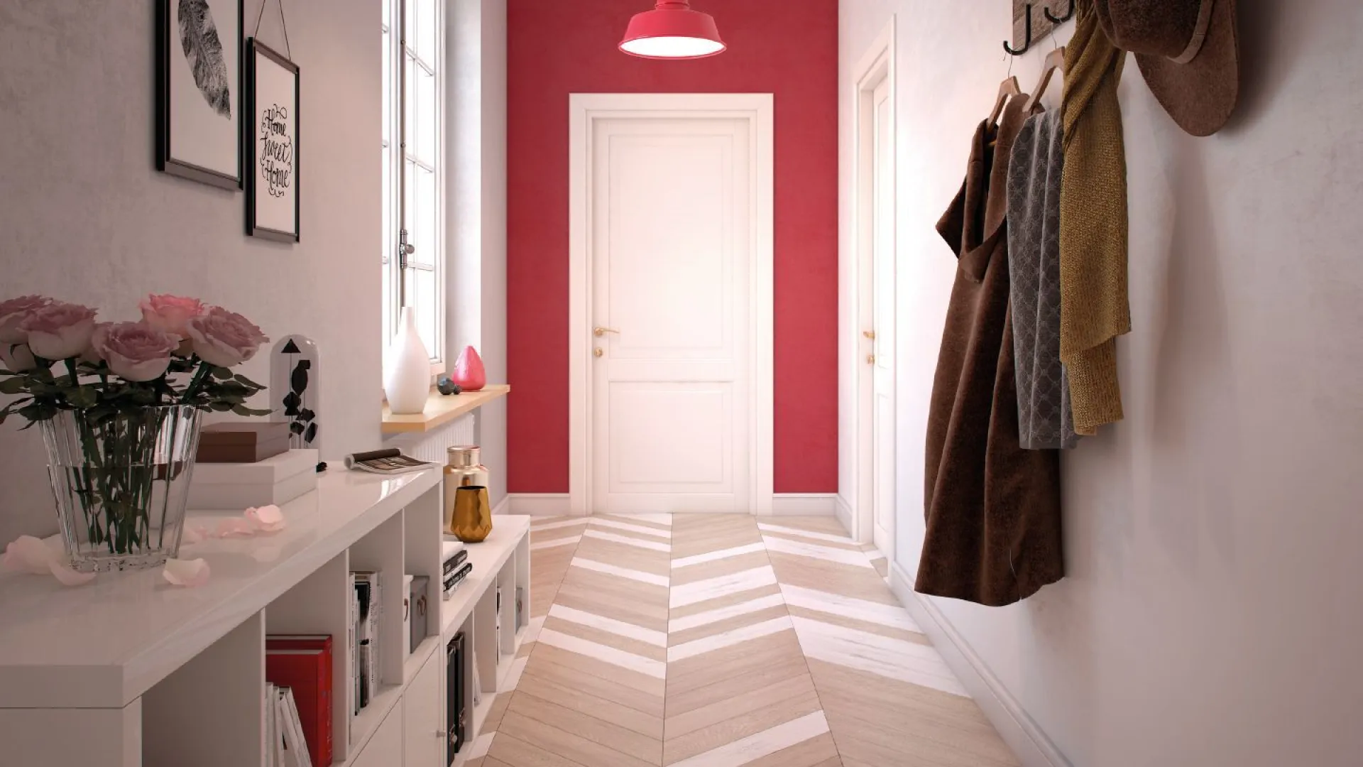 Pomysł na przedpokój o wąskim kształcie