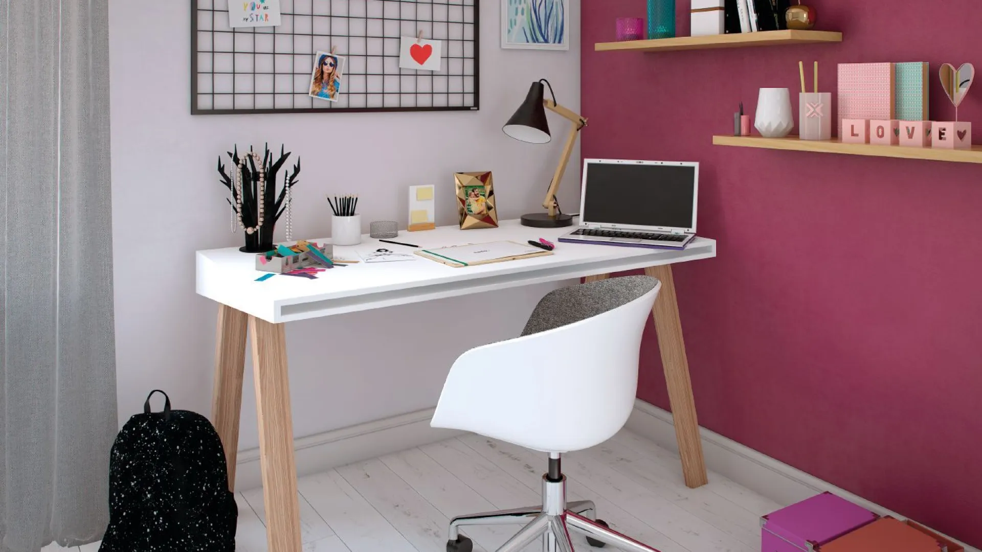 Kolor róż w miejscu pracy i nauki