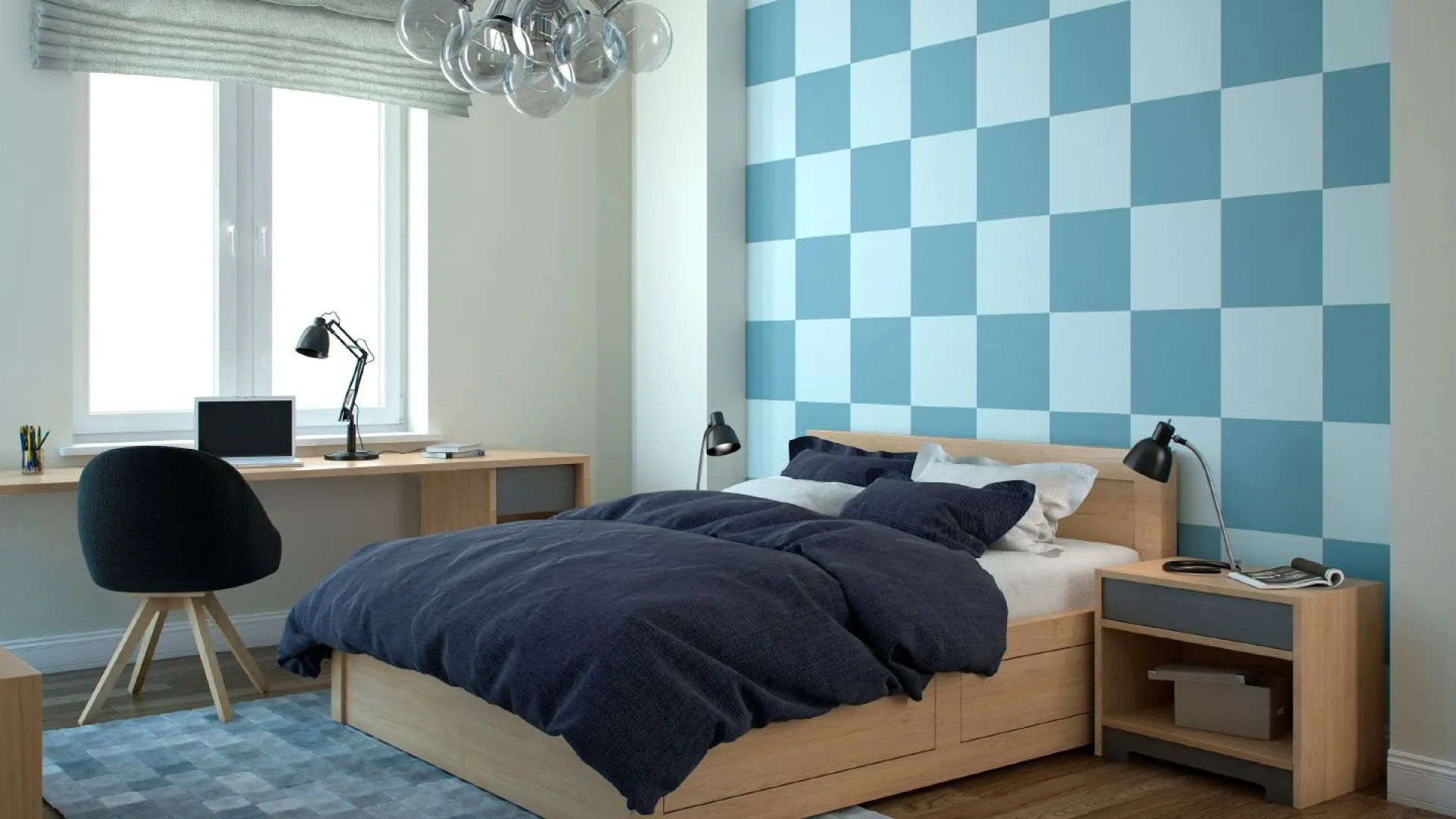 Jasne kolory w sypialni