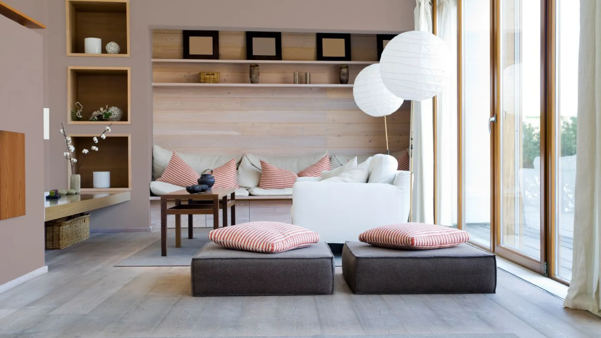 Delikatny beżowy kolor do salonu