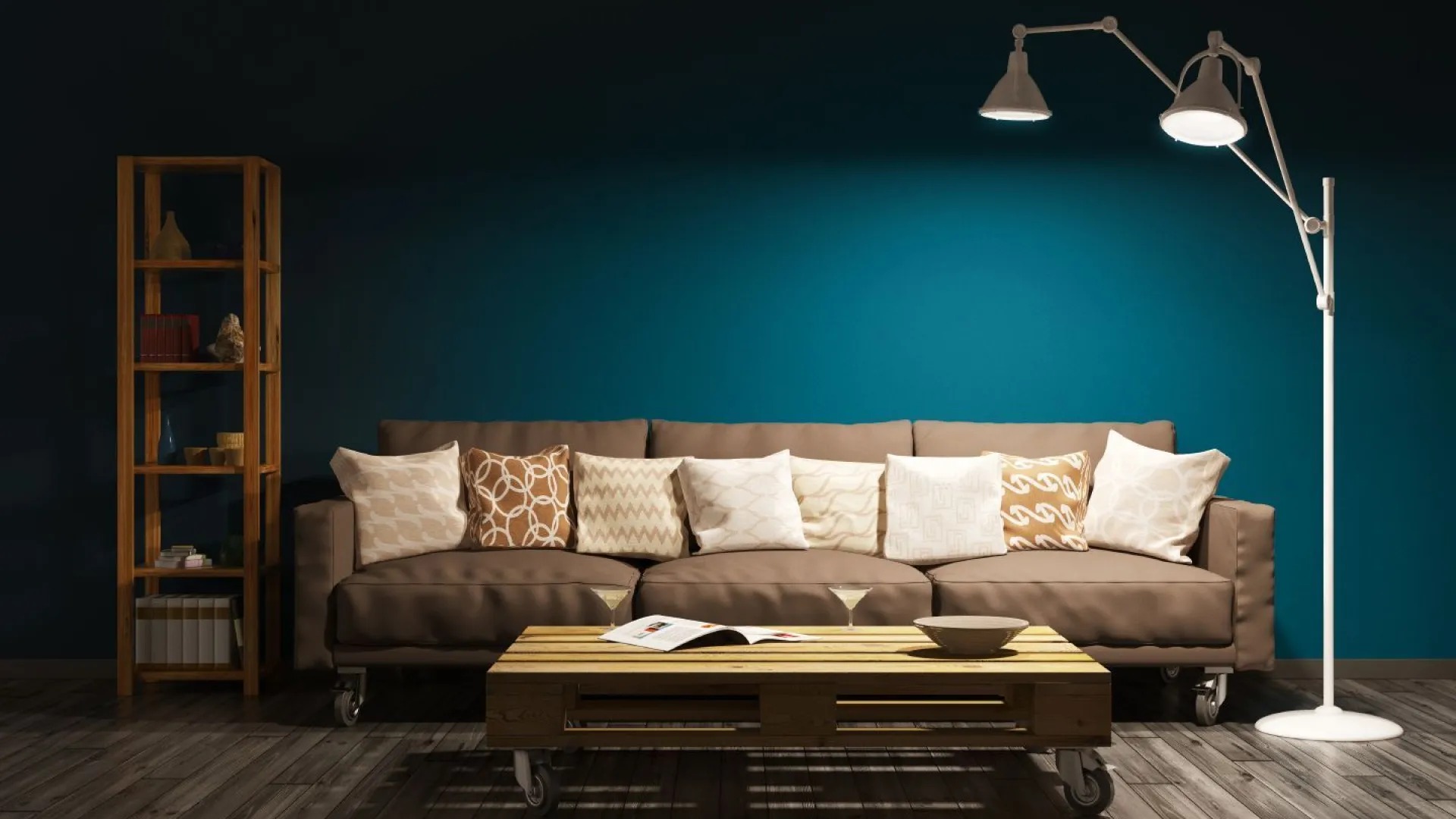 Modny kolor ścian w salonie - kolor Cleopatra