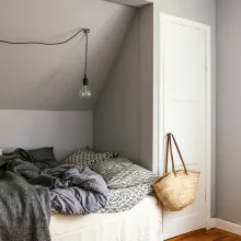 minimalistyczna sypialnia