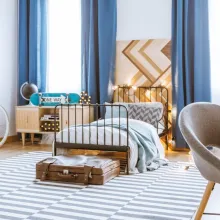 Ściany w pokoju dziecięcym pomalowane odcieniem Infinity z kolekcji Beckers Designer Collection