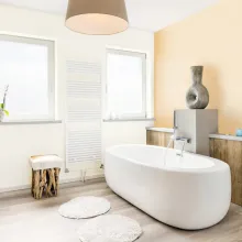 Inspiracja łazienki w delikatnie orientalnym stylu